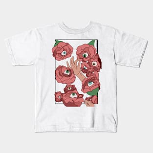 Flowers with eyeballs Kids T-Shirt